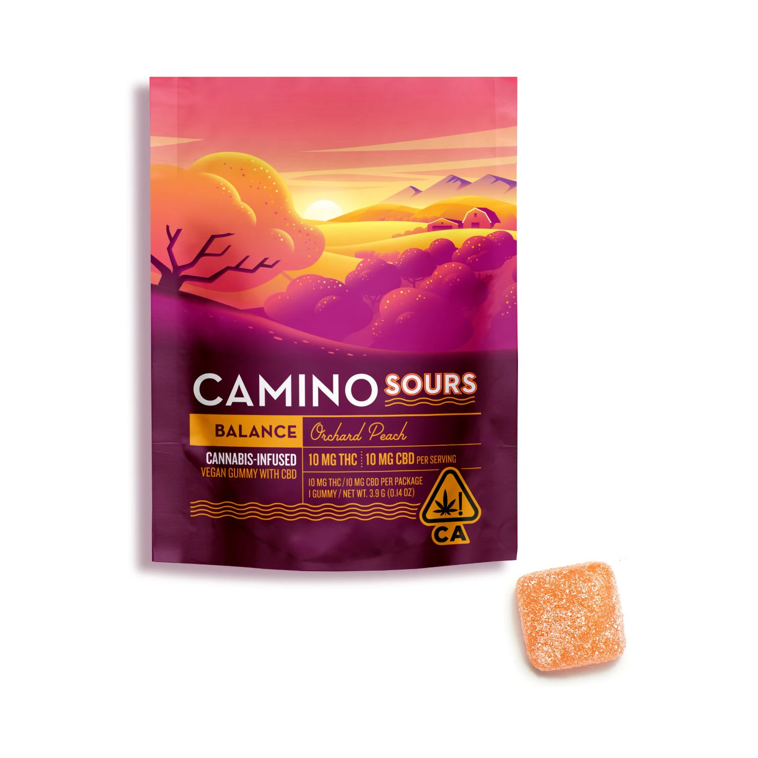 Camino - Camino Sours - 10mg Gummies Trial Pack - Orchard Peach 1:1 Main Image