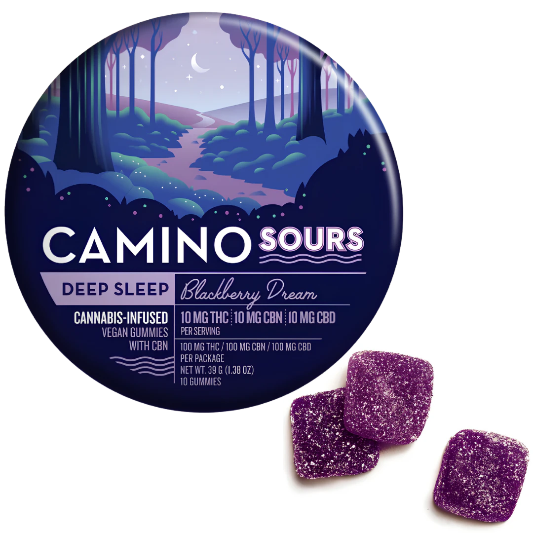 Camino - Camino Sours - 100mg Gummies - Blackberry Dream 1:1:1 THC:CBD:CBN Main Image