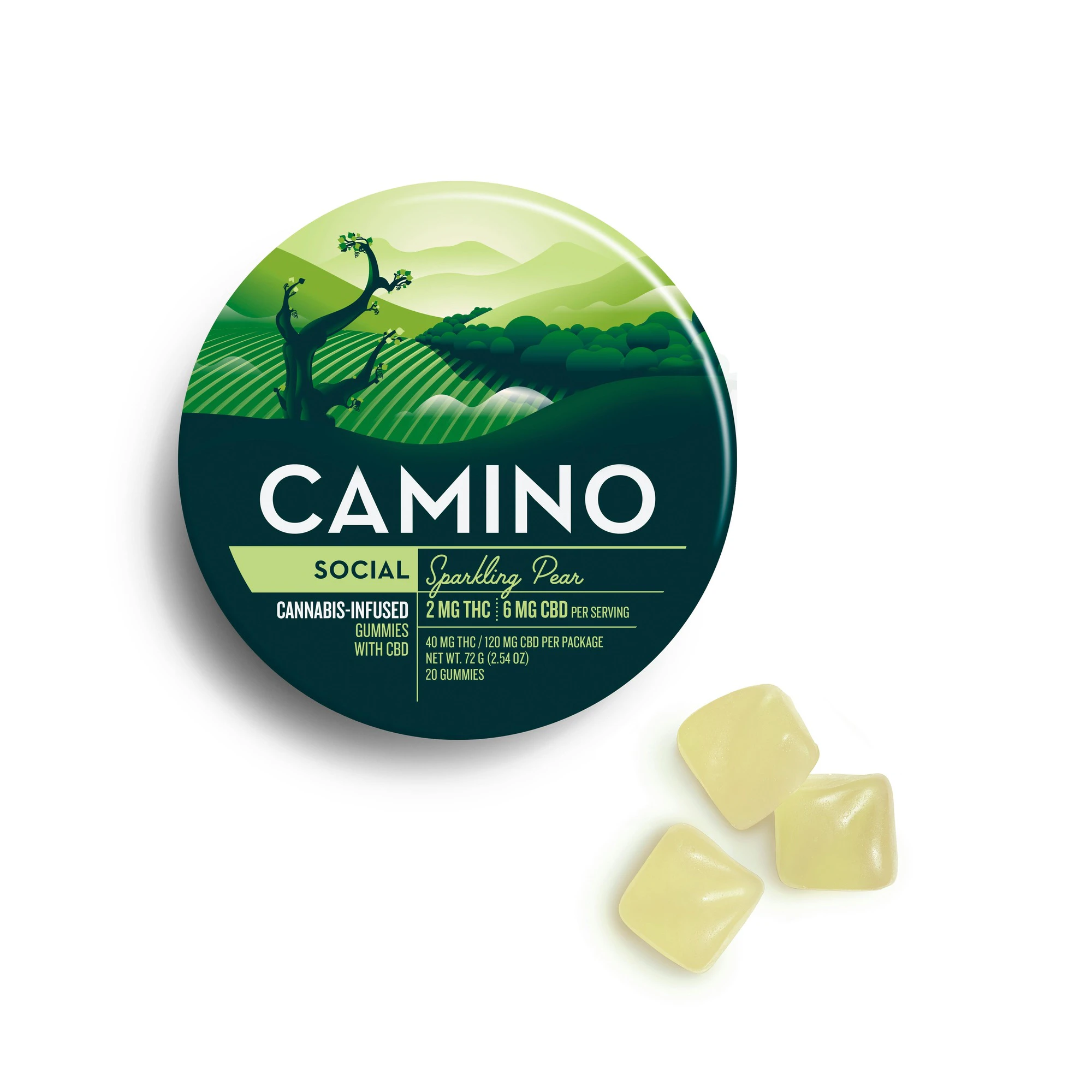 Camino - Sparkling Pear Social Gummies 20pk Main Image