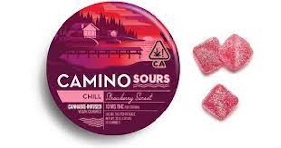 Kiva - Camino Sour Gummies 100mg Strawberry Sunset