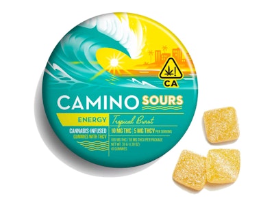 CAMINO - Camino - 'Energy' Tropical Burst - 100mg THC/50mg THCV Sour Gummies - 10pk