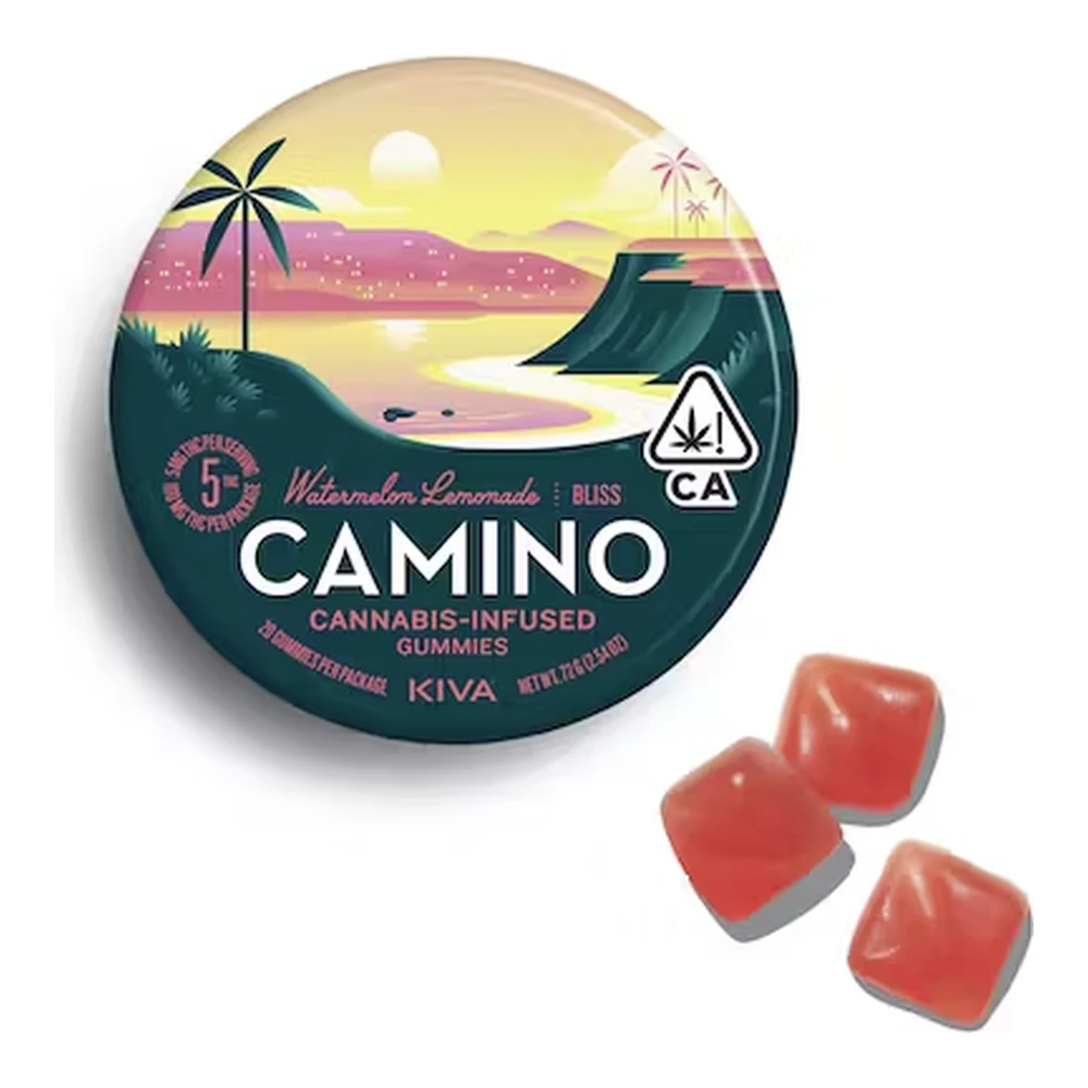Kiva Confections - Camino | Watermelon Lemonade | Bliss | Gummies | 20pk | 100mg Main Image