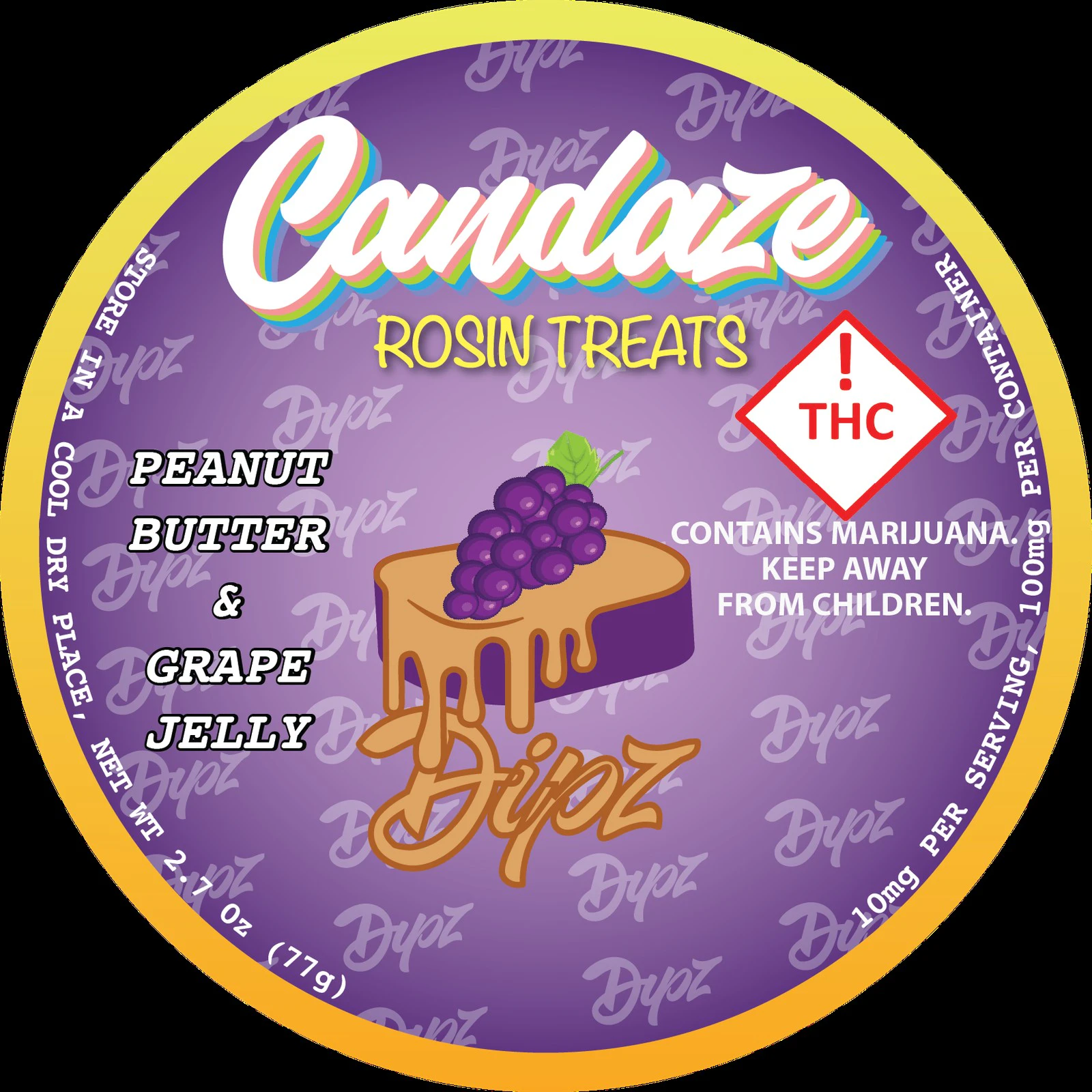 Candaze - Candaze - Rosin Gummies - Peanut Butter And Grape Jelly - 1000mg Main Image