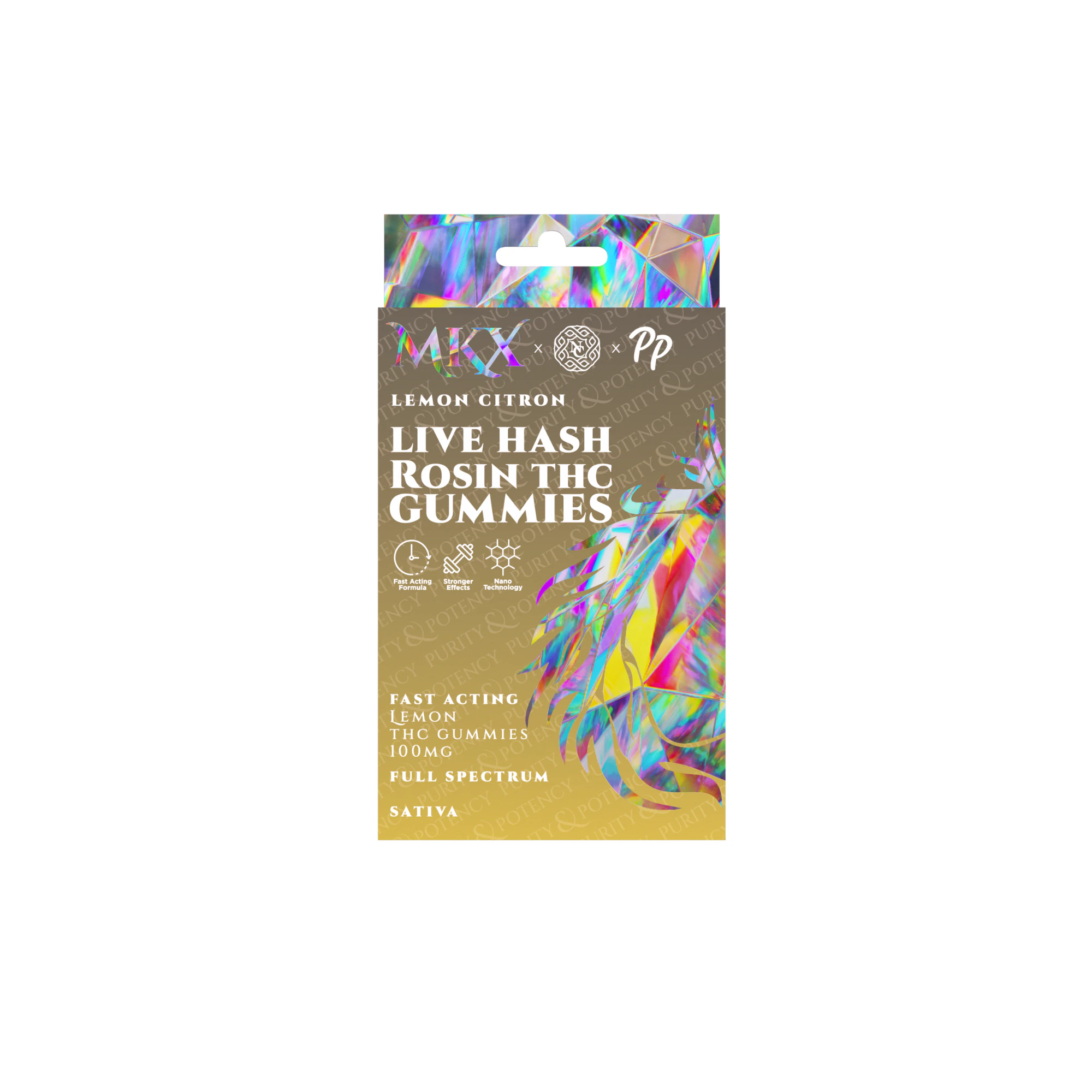MKX - MKX Gummies - Live Hash Rosin Fast Acting Lemon Citron - 100mg Main Image