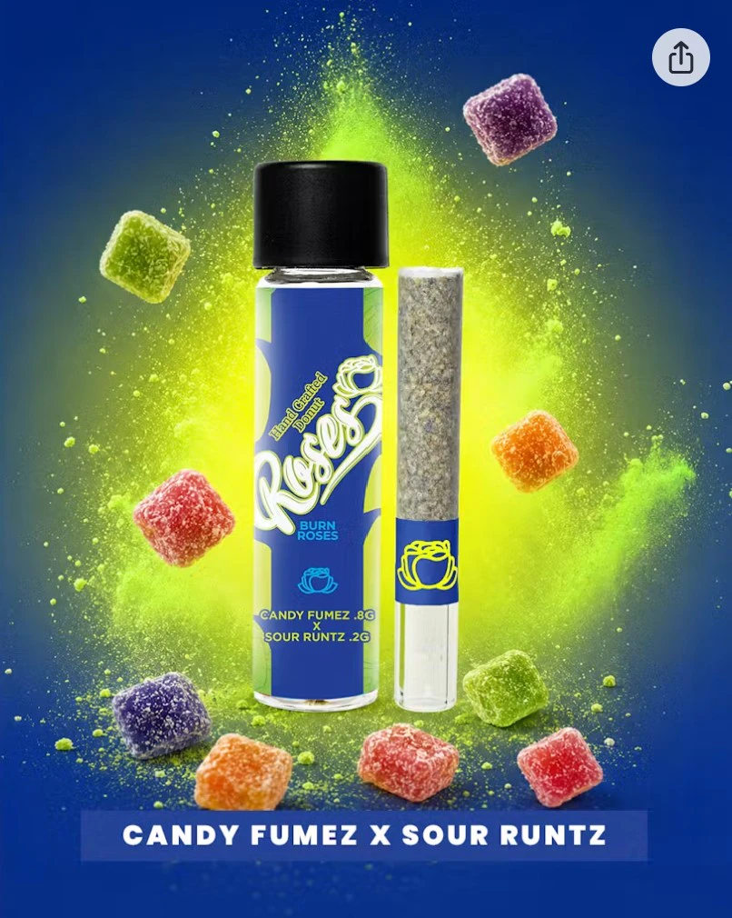 Roses - Roses-Donut-Live Rosin-Candy Fumes X Sour Runtz-1G-47.39% Main Image