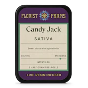 Florist Farms | Live Resin Infused | Candy Jack | 1/2 Gram Joints | 5pk