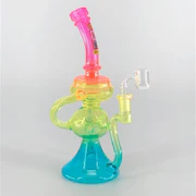 Canna Style | Neon Rainbow UV | Recycler Bong