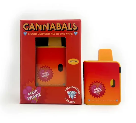 Cannabals - Maui Wowie -Sativa- 90% THC | 2g Liquid Diamond Vape | Cannabals         -E1 Back