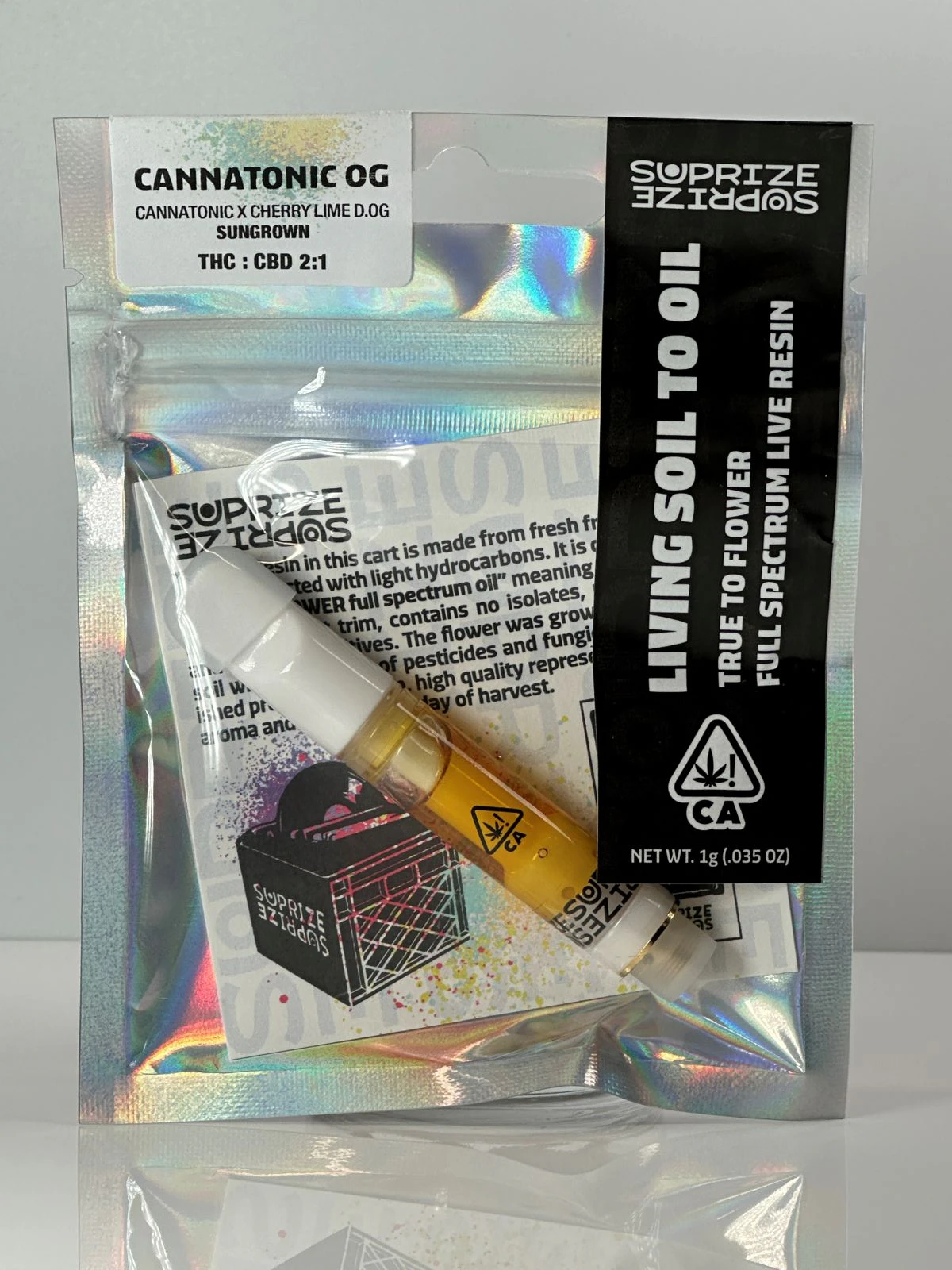 Suprize Suprize - Suprize Suprize 1g CannaTonic 2:1 Live Resin Cart Main Image