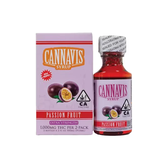 Cannavis - Cannavis Passion Fruit Syrup 2pk (500mg ea) 1000mg Main Image