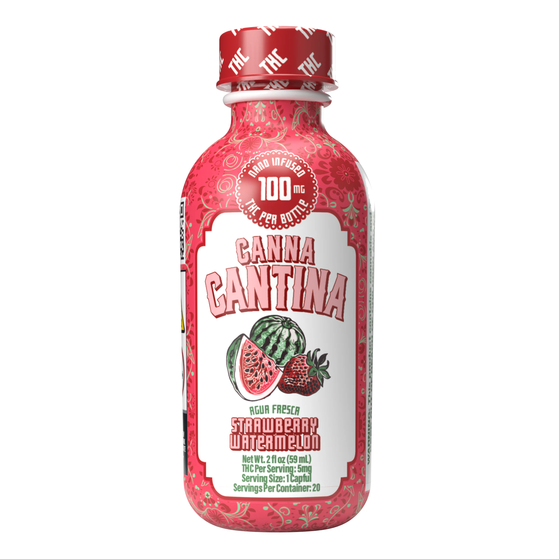 Canna Cantina - Canna Cantina | Edible | Infused Shot -  Strawberry Watermelon | 100mg Main Image