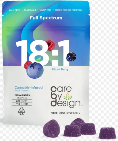 Care By Design - CARE BY DESIGN - Edible - 18:1 Mixed Berry - 20ct Main Image