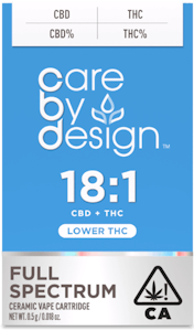 CARE BY DESIGN - [Care by Design] CBD Cartridge - 1g - 18:1