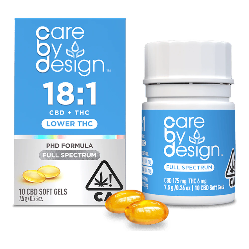 Care By Design - Care By Design | 18:1 | Full Spectrum CBD | Soft Gels | 10pk | 6mg Main Image