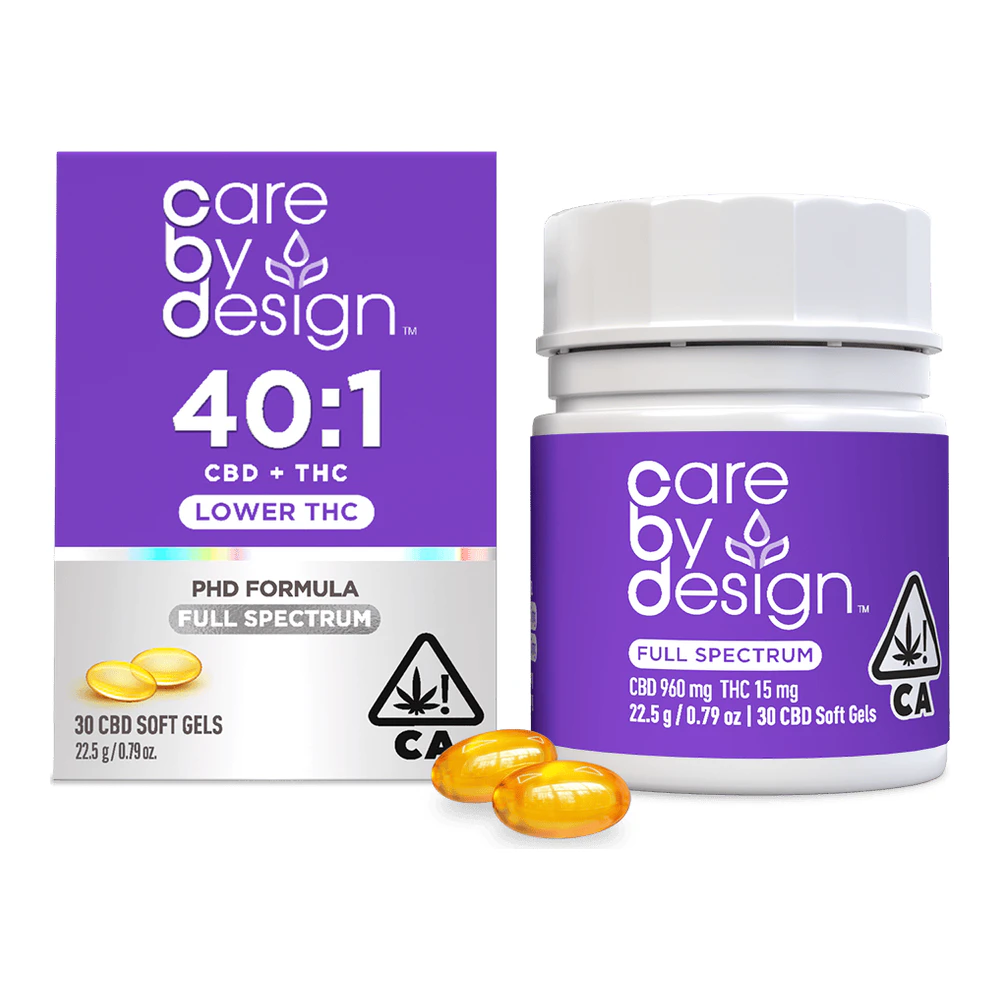 Care By Design - Care By Design | 40:1 | Full Spectrum CBD | Soft Gels | 30pk | 15mg Main Image