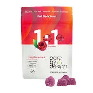 CARE BY DESIGN - CARE BY DESIGN | RASPBERRY 1:1 THC/CBD - 20PK | EDIBLE