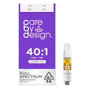 Care By Design Low THC Full Spectrum 40:1 Vape Cartridge 1g