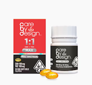 Care By Design 1:1 MAX Full Spectrum CBD Soft Gels 1000mg THC 10ct