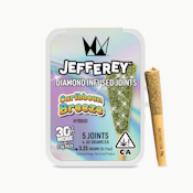 West Coast Cure - Jefferey Pre Roll Pack - Diamond Infused - Hybrid - Caribbean Breeze - (3.25g Total) 5 Pack