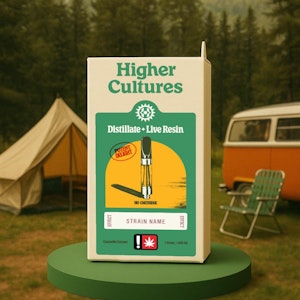 HIGHER CULTURE - Higher Cultures Garlicot Bubbleg*m 1:1 CBD Live Resin Cartridge 1g