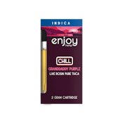 Enjoy - Live Rosin Pure THCA 2g Vape Cartridge for Chill - GrandaddyPurple (Indica)
