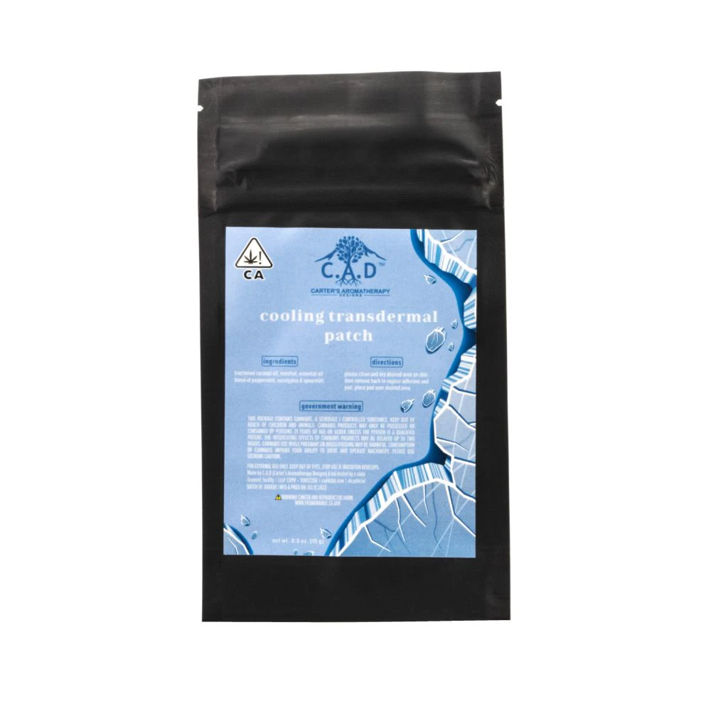 Carter's Aromatherapy Design C.A.D. - COOLING TRANSDERMAL PATCH 25MG CBD | 25 MG THC - CARTER'S AROMATHERAPY DESIGNS Main Image