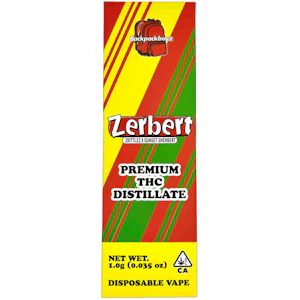 Backpackboyz - Zerbert 89.69% THC (H) | BackpackBoyz | 1g Disposable