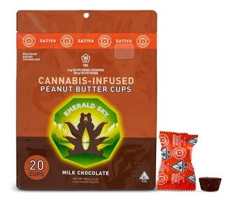 Emerald Sky - Peanut Butter Cups Sativa 100mg 20 Pack  - Emerald Sky