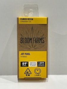 Bloom Farms - Jet Fuel Cured Resin 1g Cart-Bloom Farms