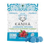 100mg THC Hybrid Blue Raspberry Gummies (10mg - 10 pack) - Kanha