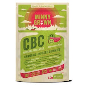 Minny Grown - Minny Grown- 250 MG CBC - Watermelon Kiwi Gummies