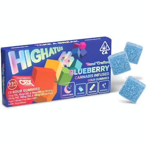 HIGHATUS - CBX - Highatus - Blueberry - 100mgTHC/CBD/CBN Sour Gummies - 10pk