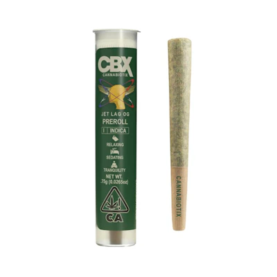 Jet Lag OG 0.75g pre-roll by Cannabiotix CBX, available at From The Earth Santa Ana