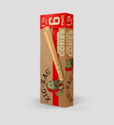 (ZZ001) 1 1/4 Cones | 6 Pack Unbleached Cones |  Zig-Zag