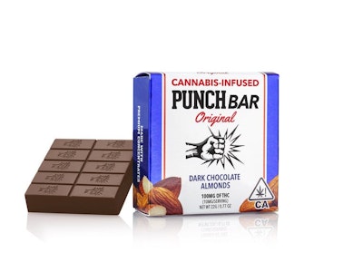 Punch Edibles - Punch Edibles - 100mg - Dark Chocolate Almonds Bar