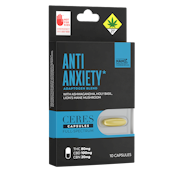 Ceres | Anti-Anxiety | Capsules | DOH | 10pk | 80mg THC : 100mg CBD : 20mg CBN