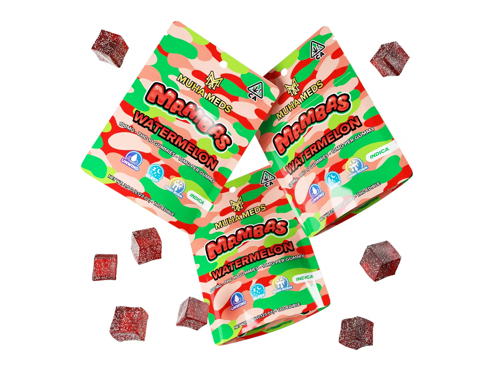 Muha Meds - Muha Meds - Mambas Watermelon - 10mg Gummies Main Image