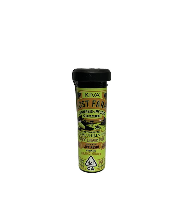 Kiva Confections - LOST FARM GUMMIES - KEY LIME PIE 100MG (GRANDI GUAVA) - KIVA CONFECTIONS Main Image