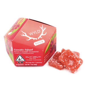 WYLD - Sour Cherry Indica Gummies 100mg