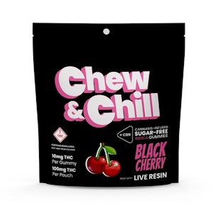 CHEW & CHILL - CHEW & CHILL: BLACK CHERRY CBN 100MG LIVE RESIN GUMMIES