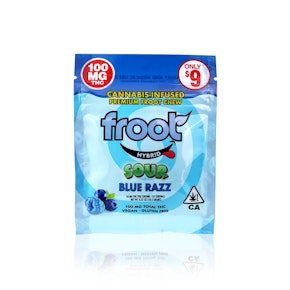 FROOT - Edible - Sour Blue Razz Gummy - 100MG