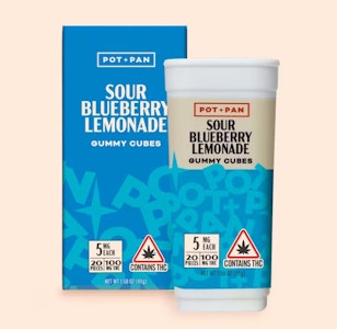 POT+PAN - Pot + Pan | Sour Blueberry Lemonade | 5mg Gummy | 20-Pack | 100mg Total | [S]