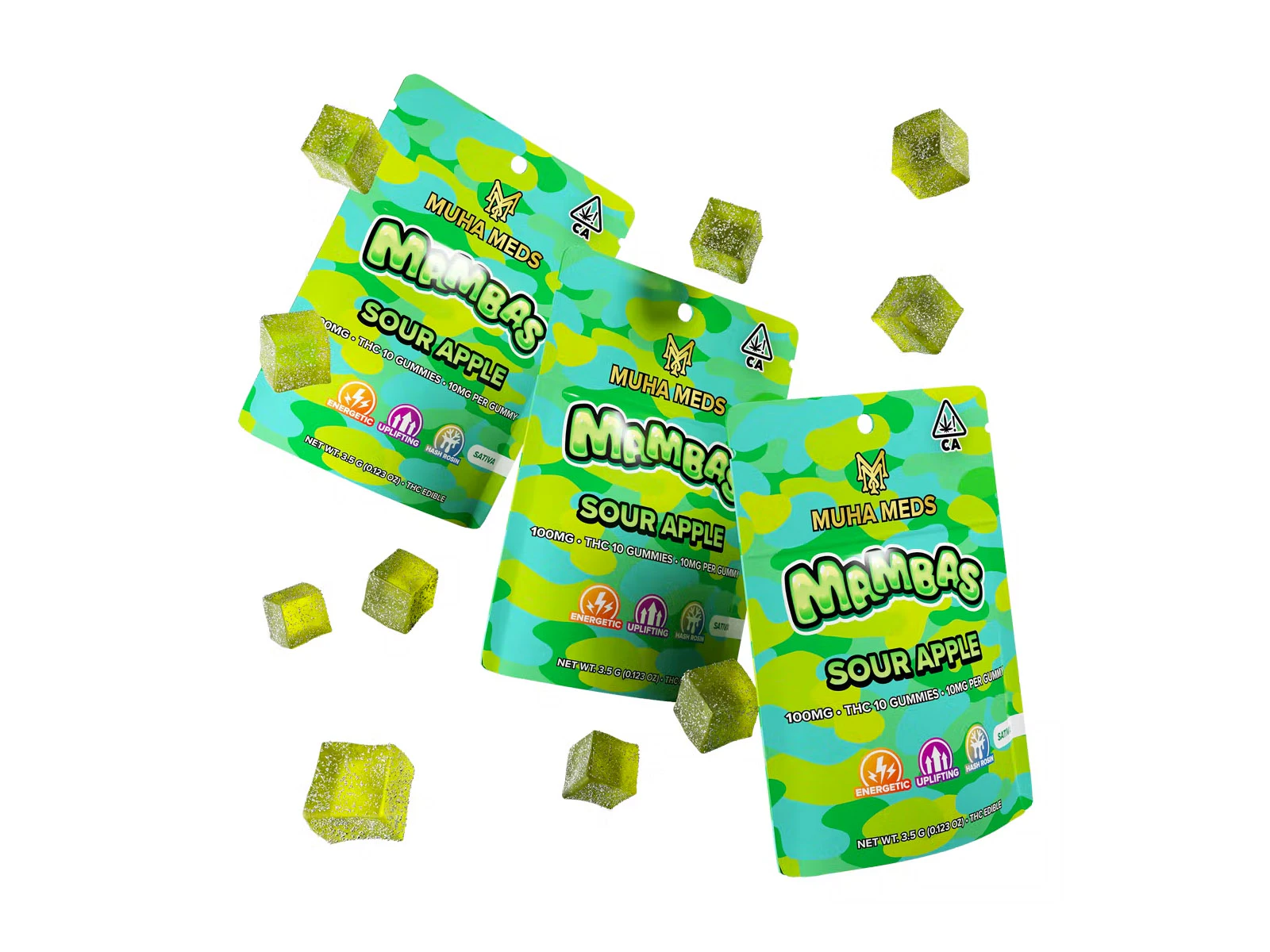 Muha Meds - Muha Meds - Mambas Sour Apple - 10mg Gummies Main Image