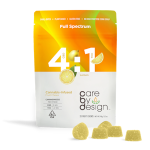 CARE BY DESIGN - Lemon Gummies 4:1 CBD:THC - 20pieces - Care By Design 