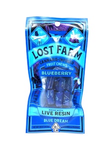 LOST FARMS - LOST FARM: BLUEBERRY BLUE DREAM LIVE RESIN CHEWS 100MG