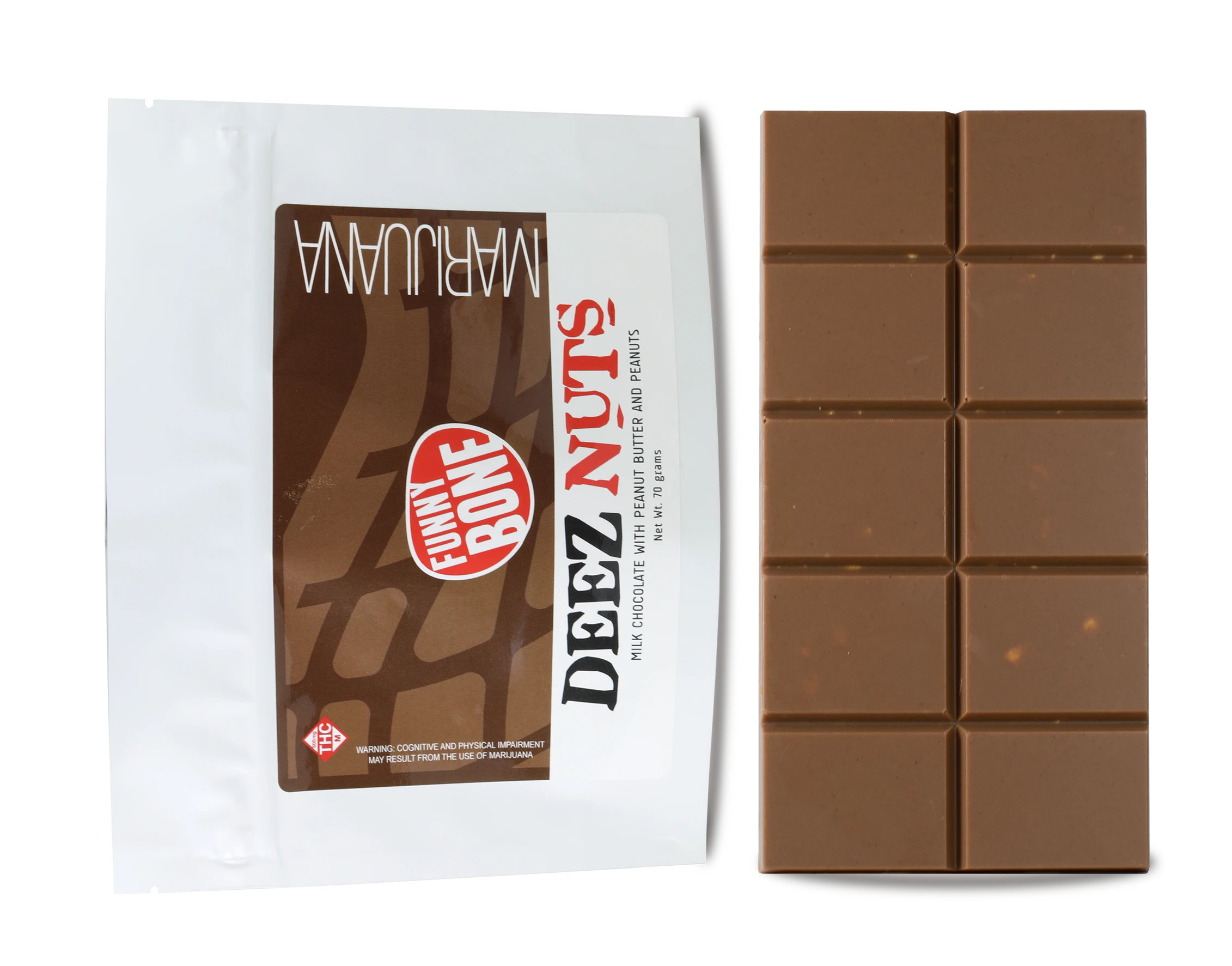 Funny Bone - FUNNY BONE - DEEZ NUTS CHOCOLATE BAR 500MG Main Image