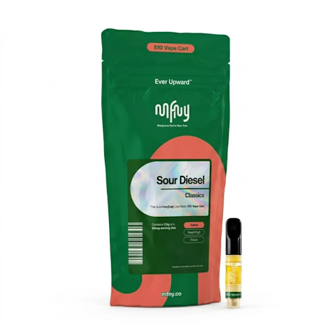 MFNY - Sour Diesel -Sativa- 78.35%THC | 0.5g Live Resin (510 Vape Cartridge) | MFNY - V5 