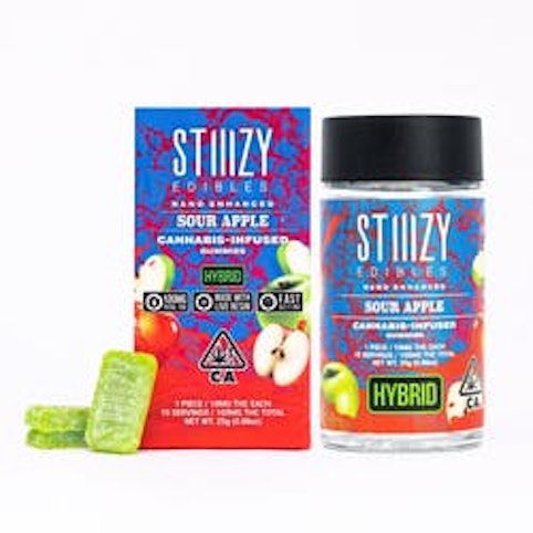 STIIIZY - Sour Apple - Stiiizy Edibles 100mg Gummies