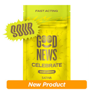 GOOD NEWS - Celebrate Sour Lemon Gummies 10pk 100mg