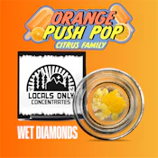 Locals Only | Orange Push Pop | 1g | Wet Diamonds